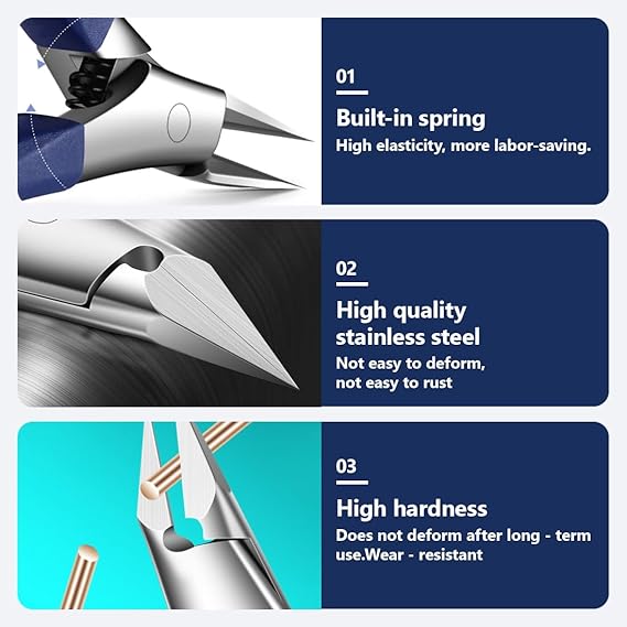 Albipro Nail Pliers Blue 13cm – Durable, precise & lightweight 50g tool for professional nail care