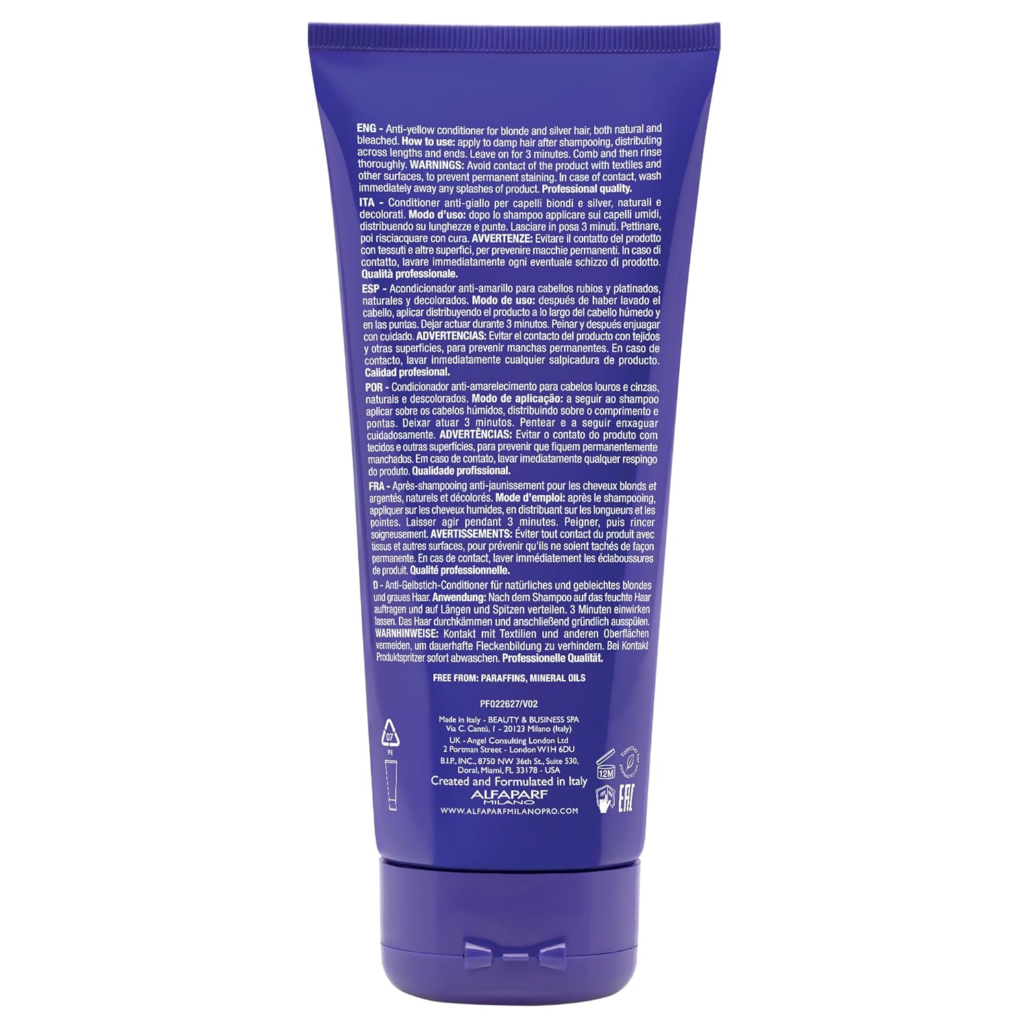 Alfaparf Milano Semi di Lino Blonde Anti-Yellow Conditioner 6.76oz – Neutralizes brass & hydrates.