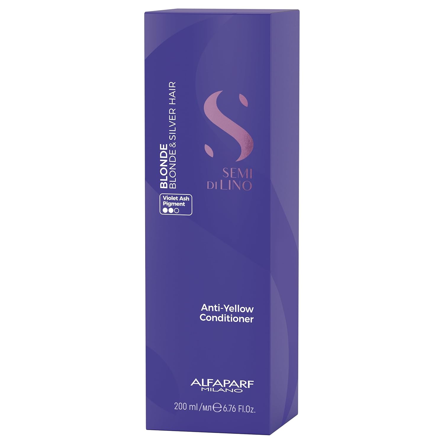 Alfaparf Milano Semi di Lino Blonde Anti-Yellow Conditioner 6.76oz – Neutralizes brass & hydrates.