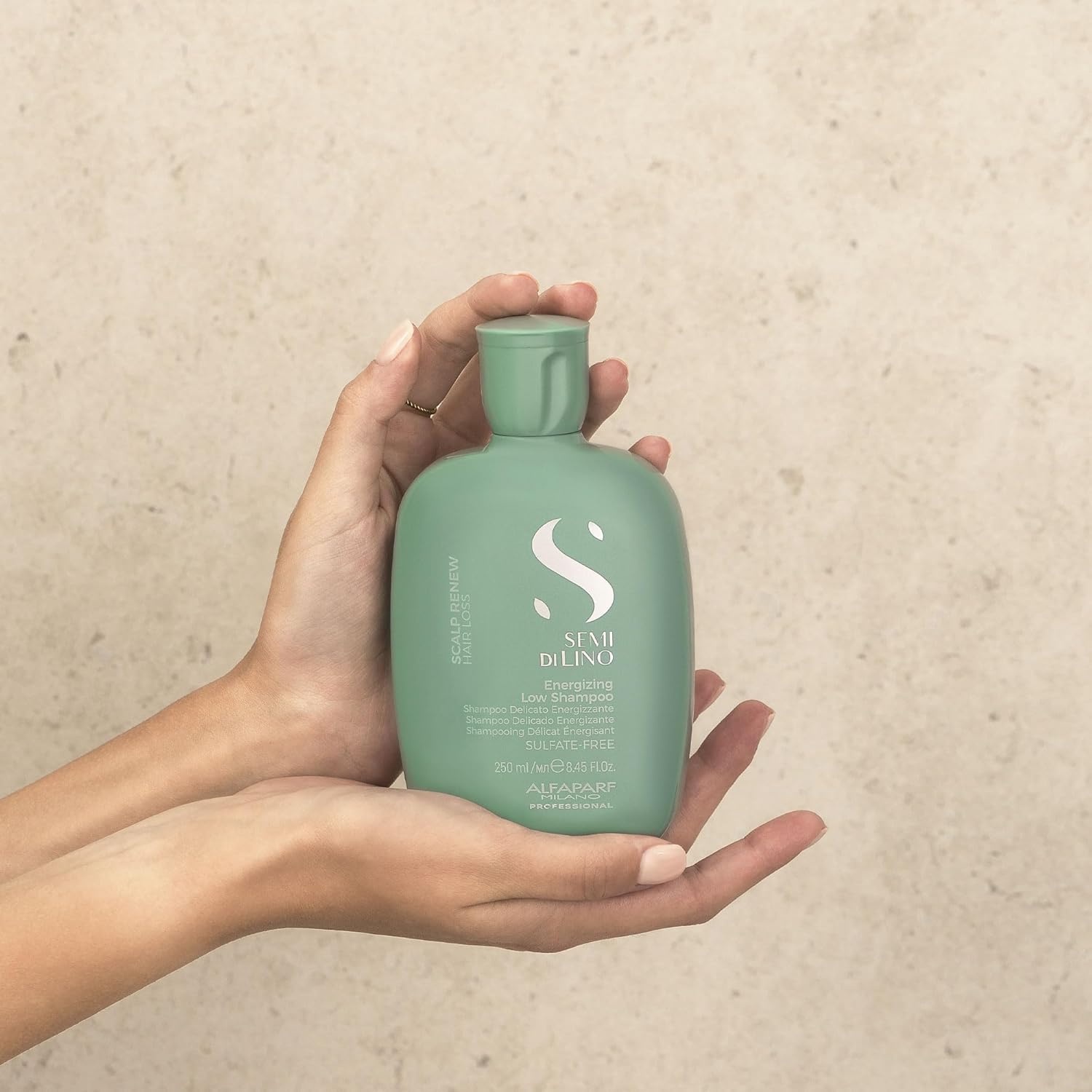 Alfaparf Milano Semi Di Lino Scalp Renew Low Shampoo for Thinning Hair - Sulfate Free Shampoo - Strengthens, Re-densifies and Stimulates Hair Fiber - Professional Salon Quality