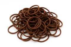 Magic Rubber Bands Castaño – ligas elásticas resistentes y discretas para peinados perfectos.