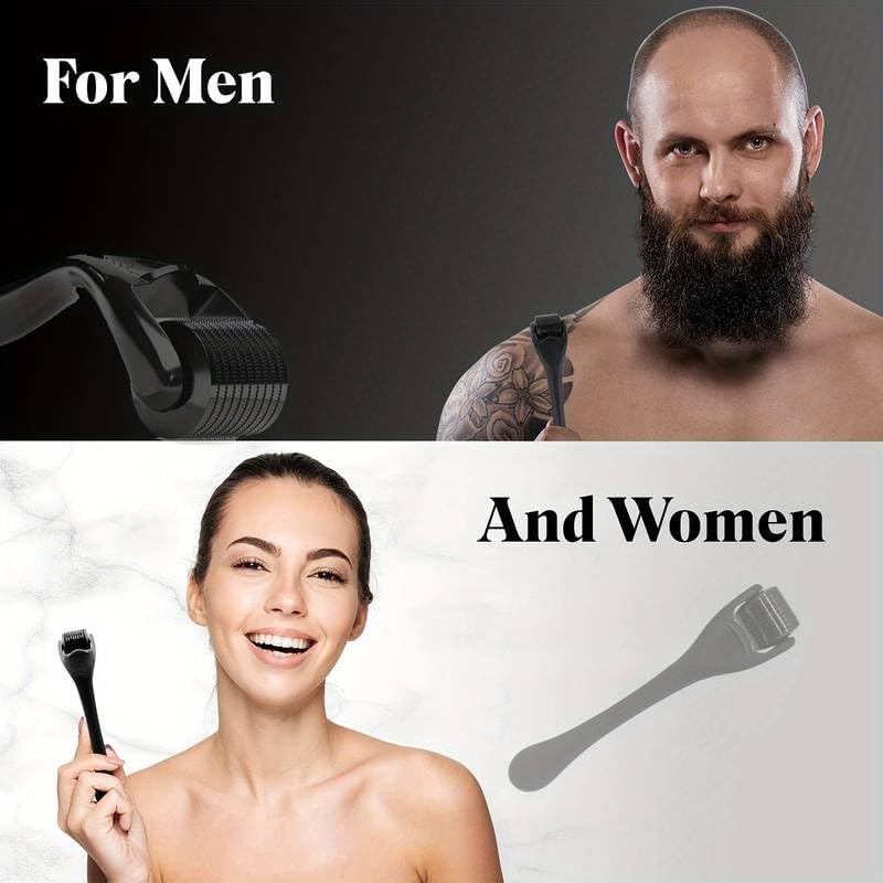 540 Titanium Microneedle Derma Roller Micro Needle Skin Care For Hair Loss Beard