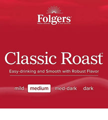 Folger Classic Roast Medium Roast Coffee, K' Cup Pods, 100 Count