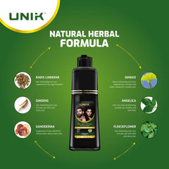 Ammonia-Free, Vegan & Cruelty-Free | 2 Colors: Natural Black & Dark Brown, 500ml