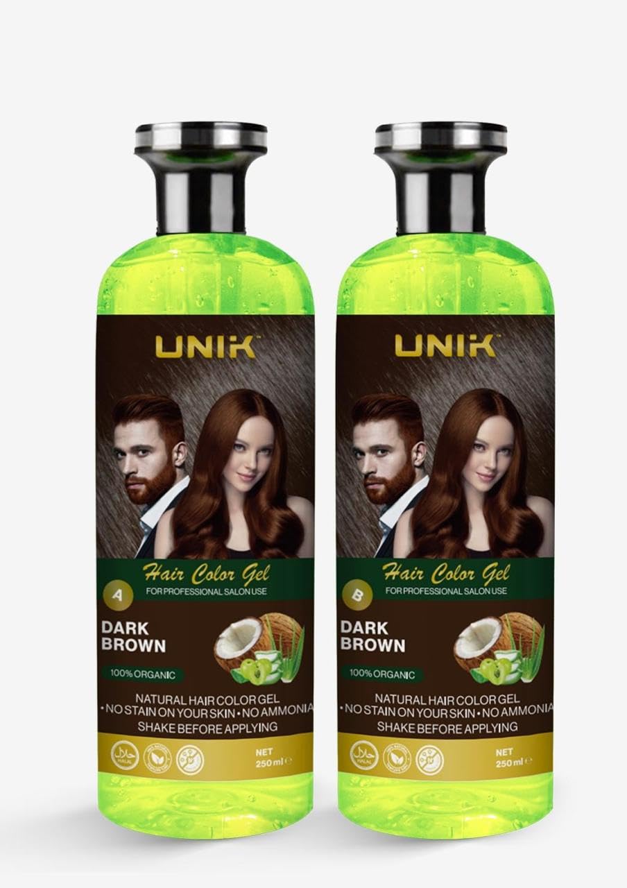 Ammonia-Free, Vegan & Cruelty-Free | 2 Colors: Natural Black & Dark Brown, 500ml