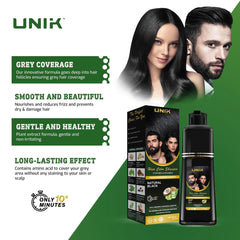 Ammonia-Free, Vegan & Cruelty-Free | 2 Colors: Natural Black & Dark Brown, 500ml