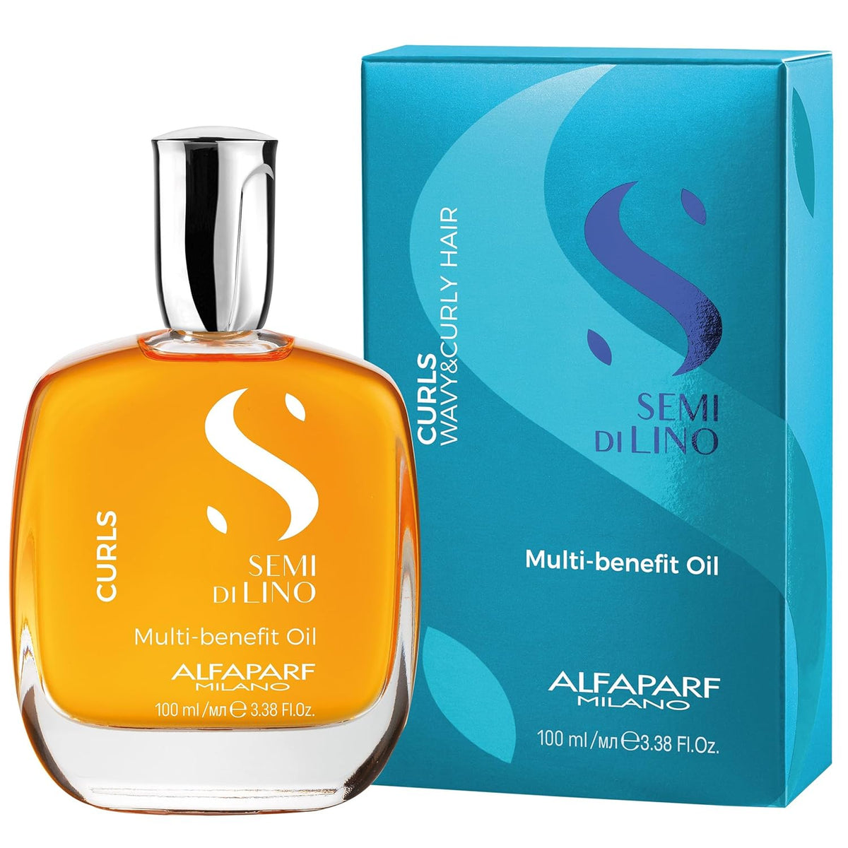 Alfaparf Milano Semi Di Lino Curls Multi-Benefit Hair Oil - Curl Definer, Humidity Shield & Hair Strengthening Oil for Curly Hair - Redefines Hair Shine - Healthy, Vegan Hair Care