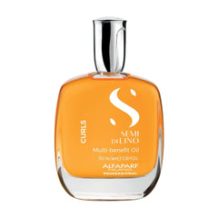 Alfaparf Milano Semi Di Lino Curls Multi-Benefit Hair Oil - Curl Definer, Humidity Shield & Hair Strengthening Oil for Curly Hair - Redefines Hair Shine - Healthy, Vegan Hair Care