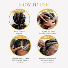 Ebin New York Braid Formula Dr. Feel Good Gel 100ml – Smooths, nourishes & provides lasting hold.