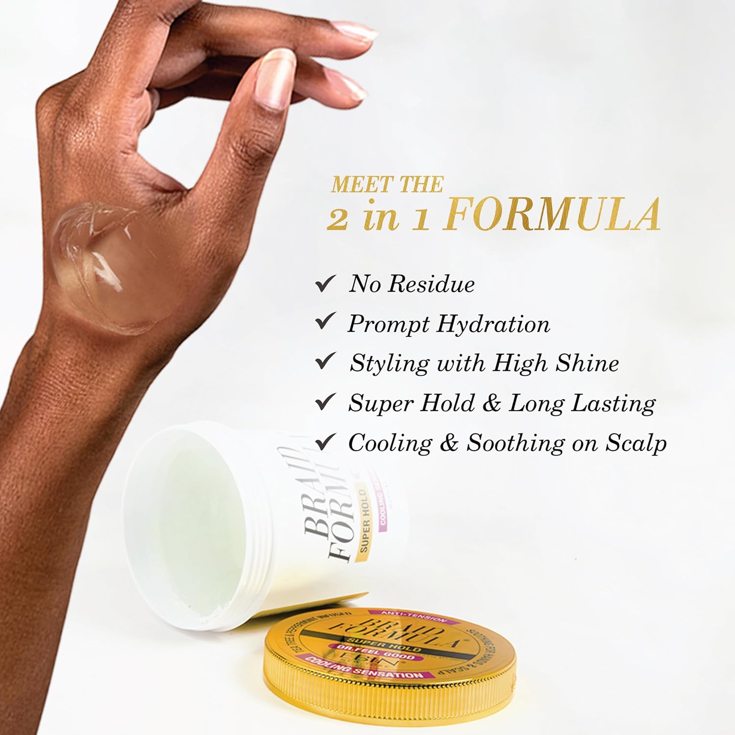 Ebin New York Braid Formula Dr. Feel Good Gel 100ml – Smooths, nourishes & provides lasting hold.