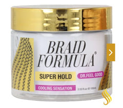 Ebin New York Braid Formula Dr. Feel Good Gel 100ml – Smooths, nourishes & provides lasting hold.