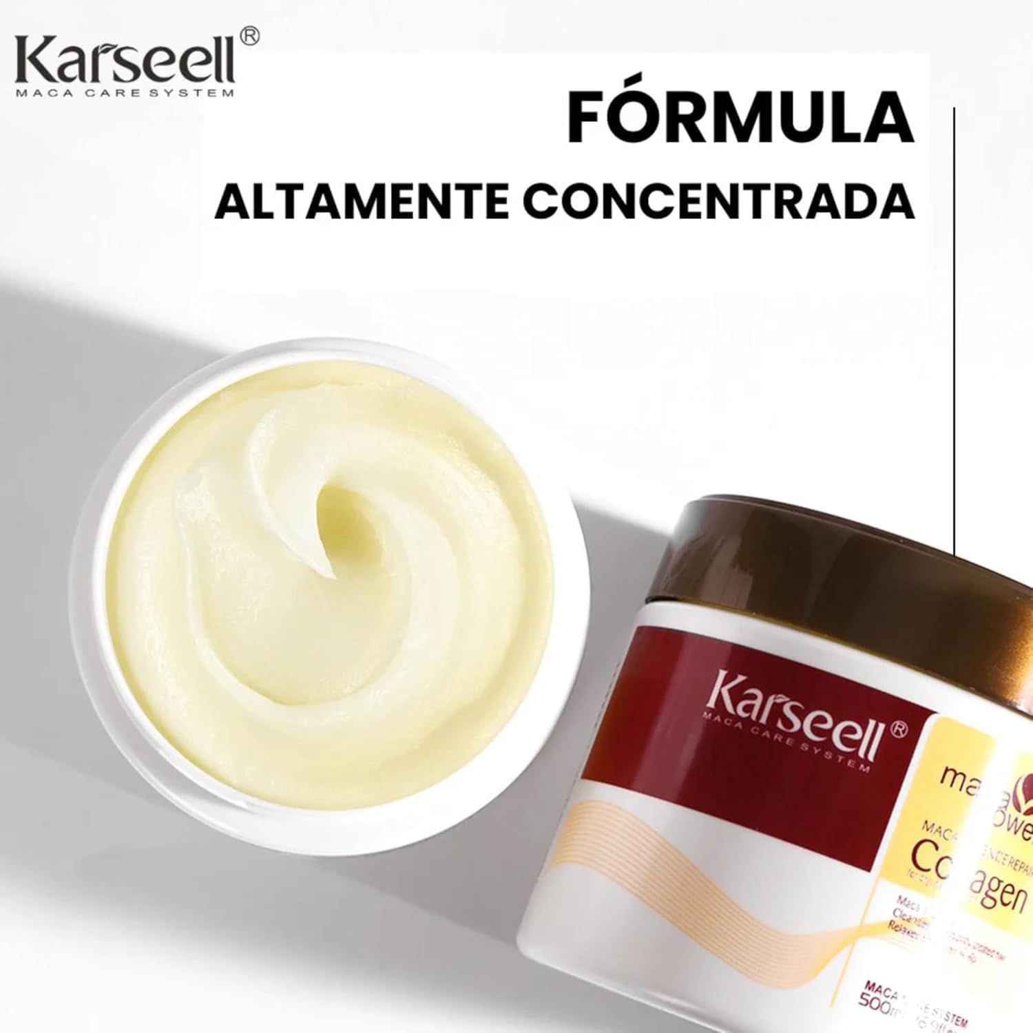 Karseell Mascarilla de Colágeno 500ml restores damaged hair, adds shine, strength & deep hydration