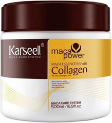 Karseell Mascarilla de Colágeno 500ml restores damaged hair, adds shine, strength & deep hydration