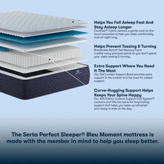 Serta Perfect Sleeper Bleu Moment 13.5" Mattress – Available in Firm or Plush Comfort Options
