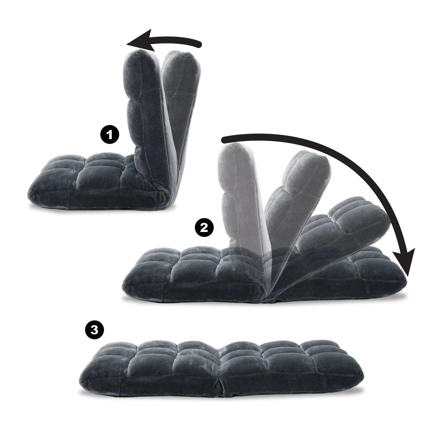 BirdRock Home Memory Foam Floor Chair: adjustable, comfy seating for gaming, reading & lounging