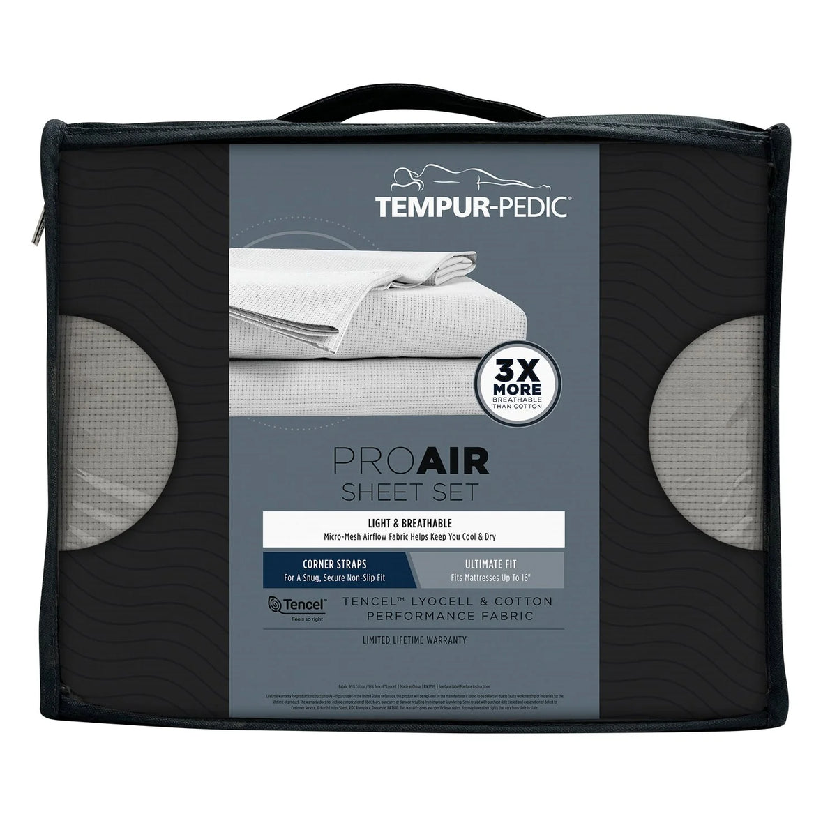Tempur-Pedic Performance Air Sheet Set – breathable, soft, and cooling comfort in assorted sizes