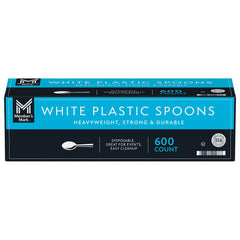 Member's Mark Heavyweight White Plastic Spoons, 600 ct – Strong, Durable & Disposable Cutlery
