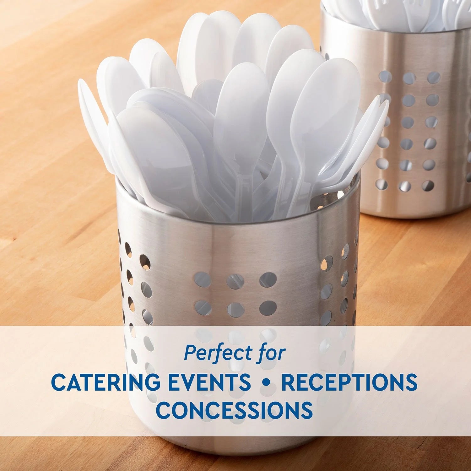 Member's Mark Heavyweight White Plastic Spoons, 600 ct – Strong, Durable & Disposable Cutlery