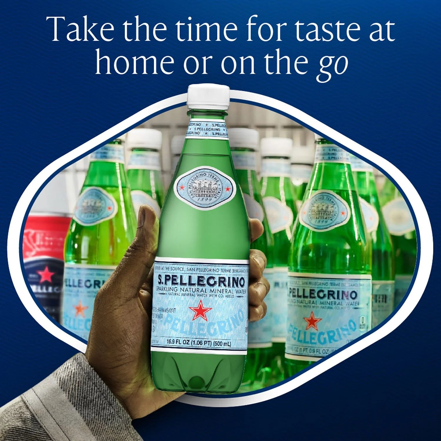 S.Pellegrino Sparkling Natural Mineral Water, 16.9 fl oz (500ml), Pack of 24 Bottles