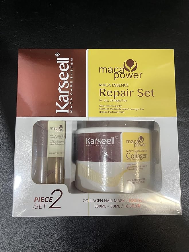 Karsell Repair Set Collageno Mascarilla 500ml + Essence Oil 50ml for deep hair repair & nourishment