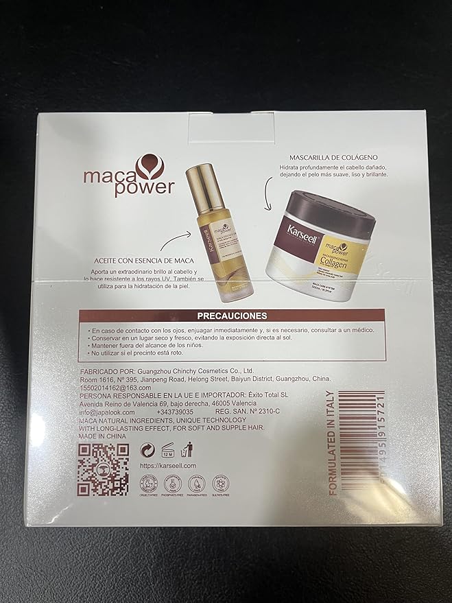 Karsell Repair Set Collageno Mascarilla 500ml + Essence Oil 50ml for deep hair repair & nourishment